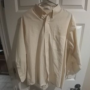 Van Heusen Yellow wrinkle-free yellow dress shirt